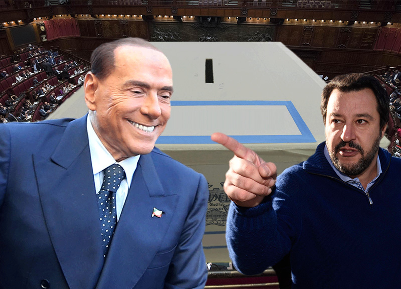 Berlusconi Salvini ape