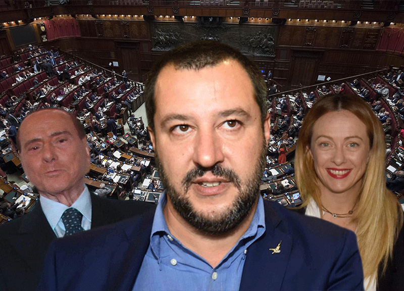 Berlusconi Salvini meloni ape