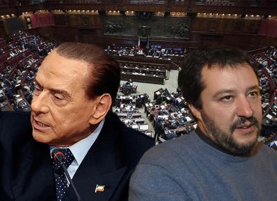 Berlusconi Salvini ape Berlusconi Salvini ape