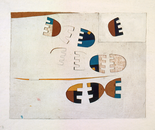 Giuseppe Capogrossi, Sup 708-1970-rilievo sughero su cartone-cm 57,5x70 (collezione privata, Parma) Giuseppe Capogrossi, Sup 708-1970-rilievo sughero su cartone-cm 57,5x70 (collezione privata, Parma)