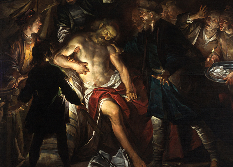 Un'opera della mostra L'ultimo Caravaggio. Eredi e nuovi maestri, alle Gallerie d'Italia di piazza della Scala a Milano. Un'opera della mostra L'ultimo Caravaggio. Eredi e nuovi maestri, alle Gallerie d'Italia di piazza della Scala a Milano.