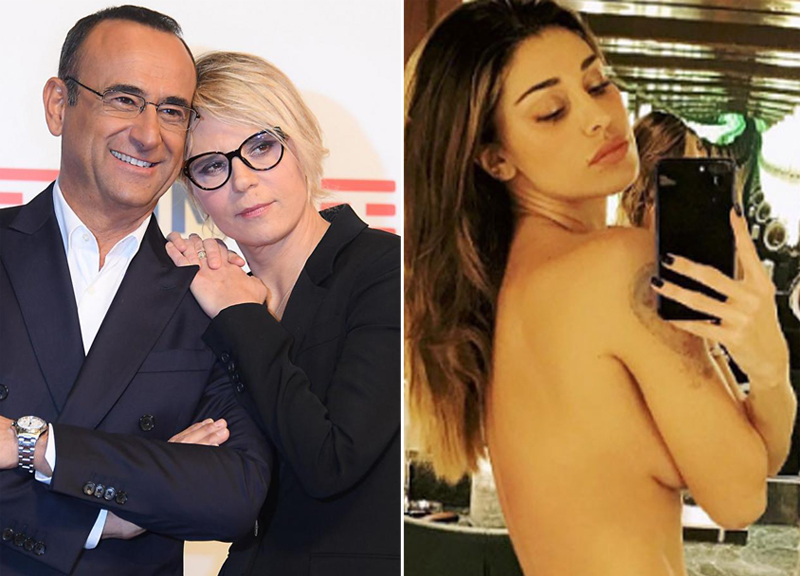 Maria De Filippi, Carlo Conti e Belen Maria De Filippi, Carlo Conti e Belen