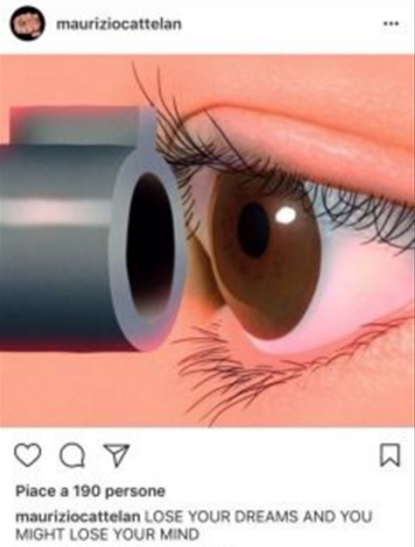 Credit: Maurizio Cattelan Instagram Credit: Maurizio Cattelan Instagram