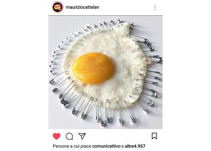 Maurizio Cattelan provoca Instagram. Ecco il suo "The single post"