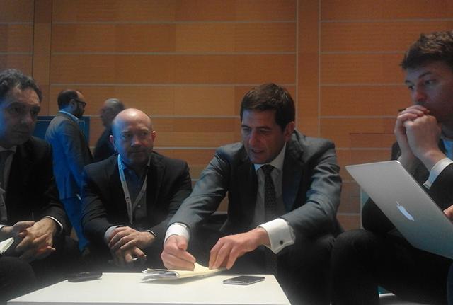 Il CEO Leproux e gli altri top manager di Teamsystem durante l'incontro a margine della convention Il CEO Leproux e gli altri top manager di Teamsystem durante l'incontro a margine della convention