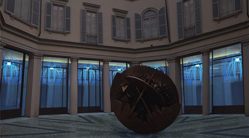 L’installazione artistica “Poesie di Neon” realizzata dal designer Luca Trazzi al chiostro di Palazzo Anguissola. L’installazione artistica “Poesie di Neon” realizzata dal designer Luca Trazzi al chiostro di Palazzo Anguissola.