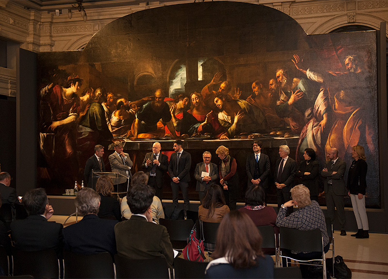 Un momento della consegna delle borse di studio a sostegno di progetti di ricerca e dottorati in materie umanistiche, alle Gallerie d'Italia di piazza della Scala, a Milano. Un momento della consegna delle borse di studio a sostegno di progetti di ricerca e dottorati in materie umanistiche, alle Gallerie d'Italia di piazza della Scala, a Milano.