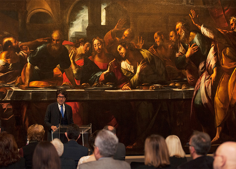 Eliano Lodesani, Chief Operating Officer Intesa Sanpaolo durante la consegna delle borse di studio a sostegno di progetti di ricerca e dottorati in materie umanistiche, alle Gallerie d'Italia di piazza della Scala, a Milano. Eliano Lodesani, Chief Operating Officer Intesa Sanpaolo durante la consegna delle borse di studio a sostegno di progetti di ricerca e dottorati in materie umanistiche, alle Gallerie d'Italia di piazza della Scala, a Milano.