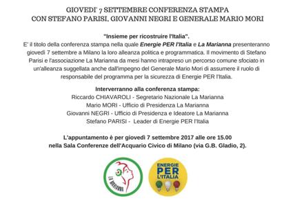 La Marianna ed Energie per l'Italia si uniscono