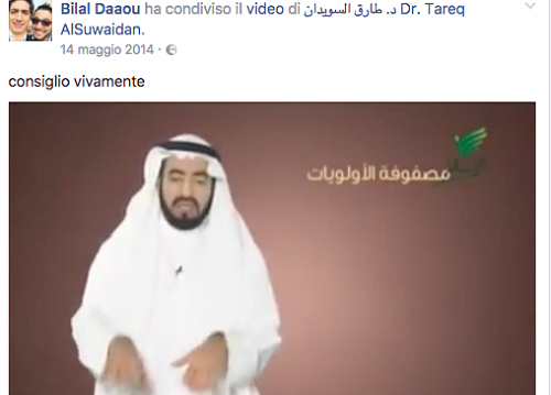Bilal Daaou: i post controversi su facebook Bilal Daaou: i post controversi su facebook