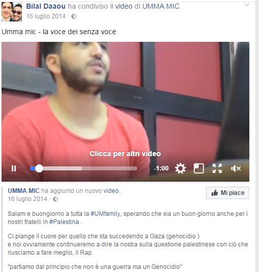 Bilal Daaou: i post controversi su facebook Bilal Daaou: i post controversi su facebook