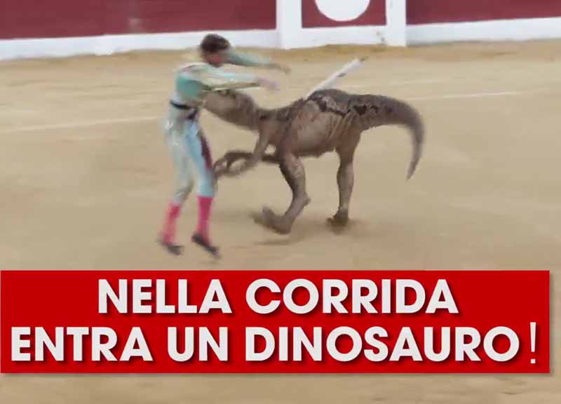 Nella corrida entra un dinosauro!
