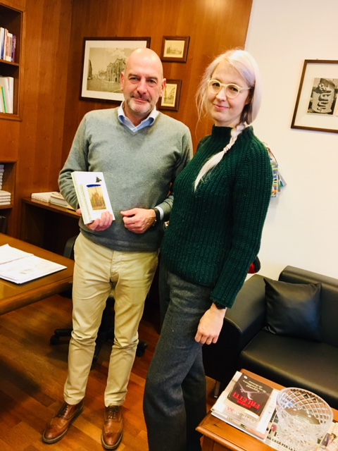 Il Presidente e Liisi Paasuke durante l’incontro del 3 gennaio 2018 Il Presidente e Liisi Paasuke durante l’incontro del 3 gennaio 2018