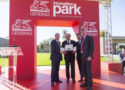 Premier Gentiloni in visita a Generali all'Innovation Park di Mogliano Veneto