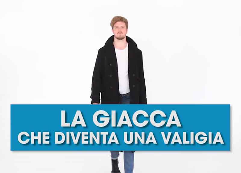 La giacca che diventa una valigia