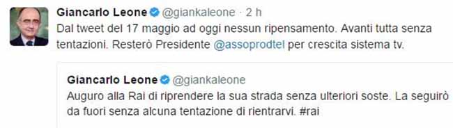 giancarlo leone tweet