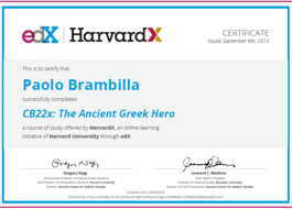 HarvardX certificate