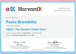 HarvardX certificate HarvardX certificate