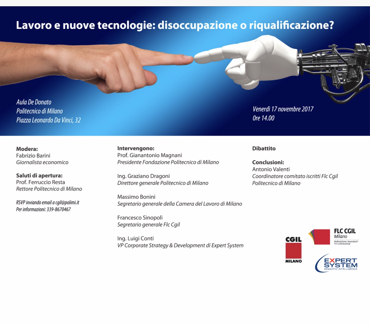 Milano, incontro su Lavoro e nuove Tecnologie: disoccupazione o riqualificazione