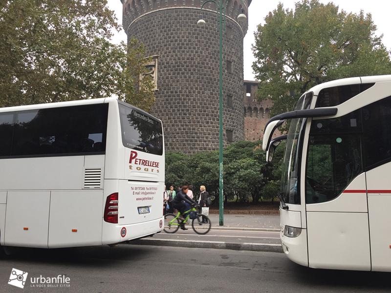 Pullman turistici in piazza Castello: la soluzione di UrbanFile Immagine9
