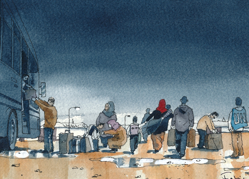 fotografie di: Agnes Montanari & Giovani rifugiati da Za’atari illustrazioni di: Fabio Barilari
