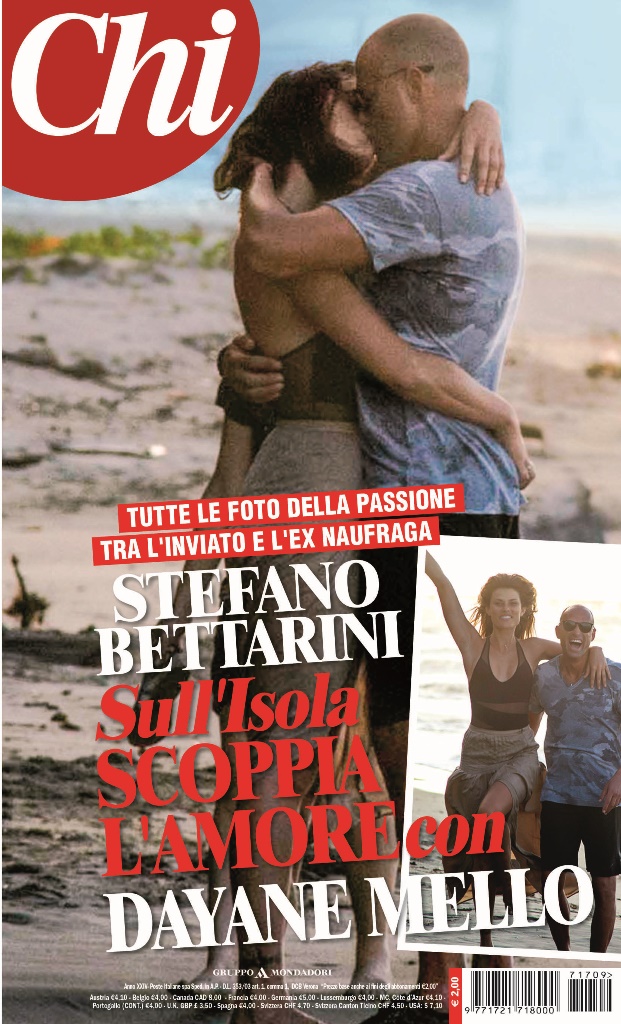 Isola dei Famosi, il bacio tra Dayene Mello e Stefano Bettarini (foto Chi) Isola dei Famosi, il bacio tra Dayene Mello e Stefano Bettarini (foto Chi)