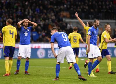 ITALIA SVEZIA ADDIO MONDIALI ITALIA SVEZIA ADDIO MONDIALI
