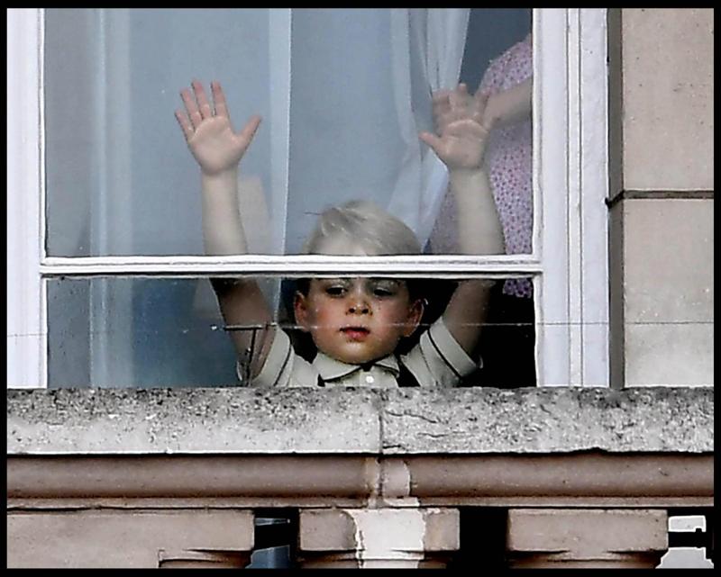 I Principini George e Charlotte durante Trooping the Colour I Principini George e Charlotte durante Trooping the Colour