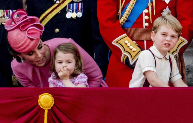 I Principini George e Charlotte durante Trooping the Colour I Principini George e Charlotte durante Trooping the Colour