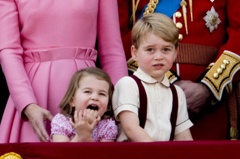 I Principini George e Charlotte durante Trooping the Colour I Principini George e Charlotte durante Trooping the Colour