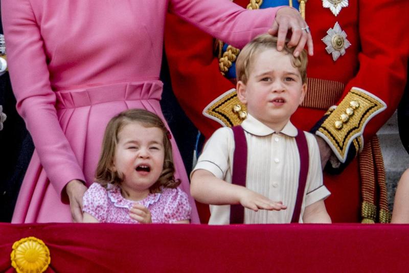 I Principini George e Charlotte durante Trooping the Colour I Principini George e Charlotte durante Trooping the Colour