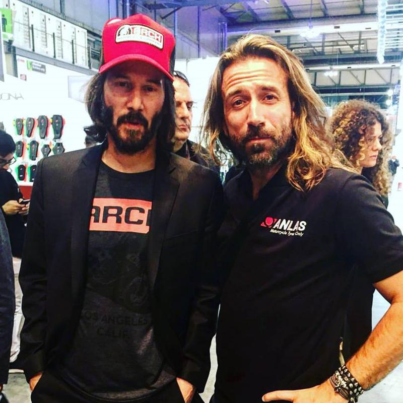 Keanu Reeves all'Eicma 2017 Keanu Reeves all'Eicma 2017