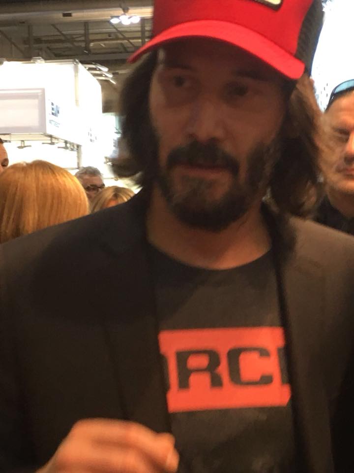 Keanu Reeves all'Eicma 2017 Keanu Reeves all'Eicma 2017