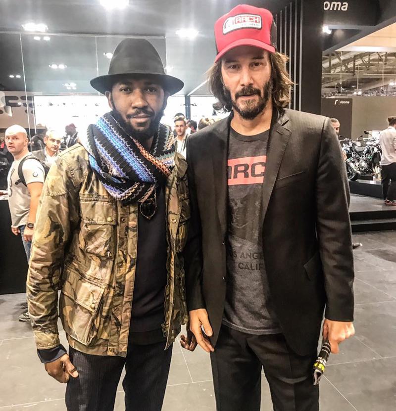 Keanu Reeves all'Eicma 2017 Keanu Reeves all'Eicma 2017