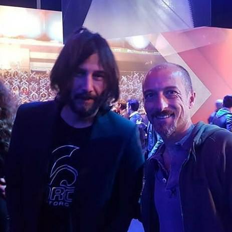 Keanu Reeves all'Eicma 2017 Keanu Reeves all'Eicma 2017