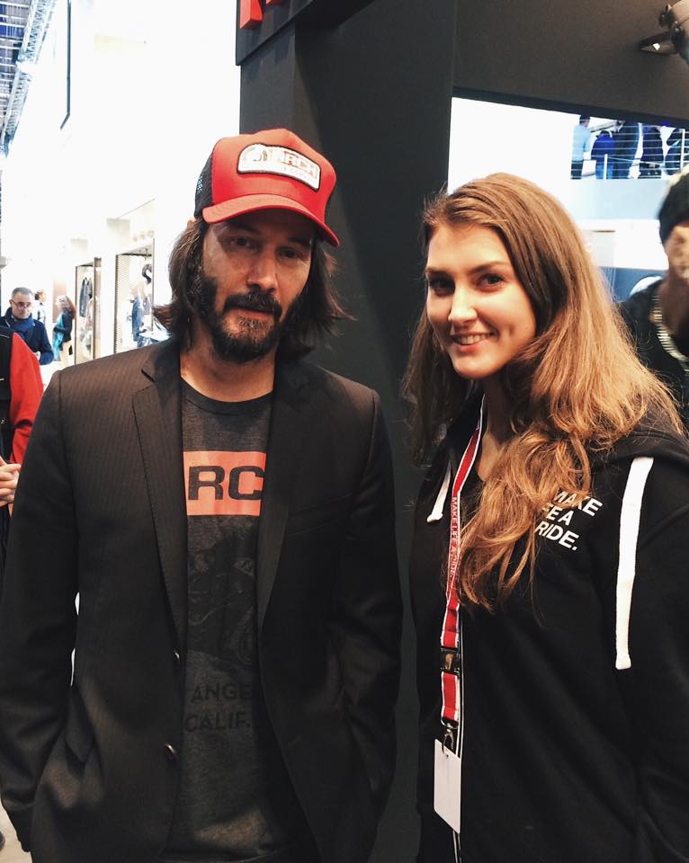 Keanu Reeves all'Eicma 2017 Keanu Reeves all'Eicma 2017