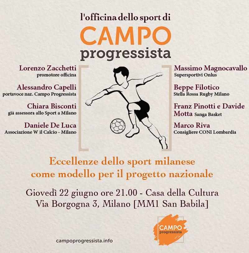 L'Officina dello Sport di Campo progressista locandina evento