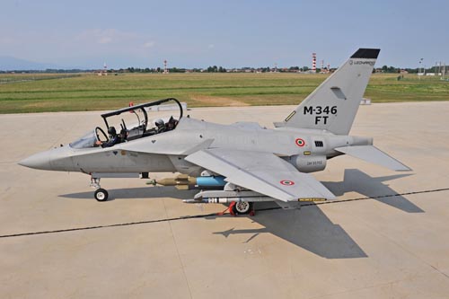 Un M 346FT di Leonardo. Un M 346FT di Leonardo.