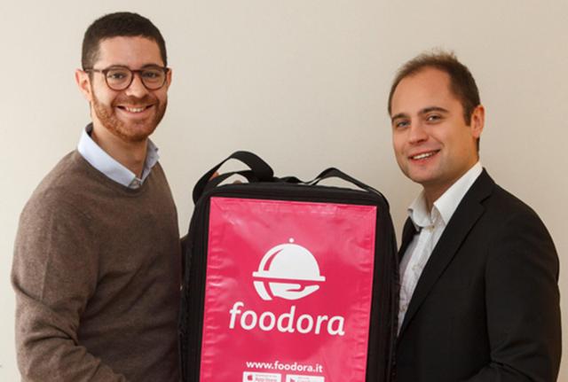 Matteo Lentini (29 anni, a sinistra) e Gianluca Cocco: i due giovanissimi manager di Foodora Matteo Lentini (29 anni, a sinistra) e Gianluca Cocco: i due giovanissimi manager di Foodora