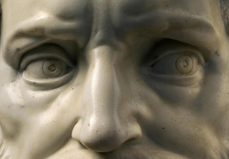 La statua di Mosè, parte della Tomba di Giulio II di Michelangelo, restaurata e illuminata a regola d'arte con il contributo del Gioco del Lotto.@Andrea Jemolo