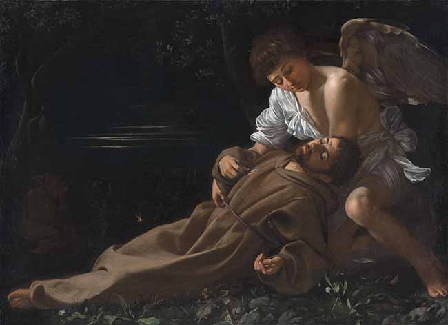 Michelangelo Merisi da Caravaggio - San Francesco in estasi, 1597 - Wadsworth Atheneum Museum of Art, Hartford, CT Michelangelo Merisi da Caravaggio - San Francesco in estasi, 1597 - Wadsworth Atheneum Museum of Art, Hartford, CT