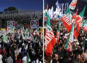 PD Forza Italia bandiere ape PD Forza Italia bandiere ape