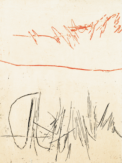 Achille Perilli, L'emploi du temps, 1959, Tecnica mista su tela, cm 146 x 114 (Museo d'arte contemporanea di Lissone) Achille Perilli, L'emploi du temps, 1959, Tecnica mista su tela, cm 146 x 114 (Museo d'arte contemporanea di Lissone)