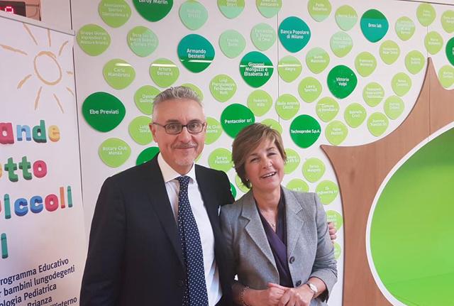 Elena Jacobs, Chief of CEO Staff di Intesa Sanpaolo, E Mauro Federzoni, direttore regionale Milano e Provincia di Intesa Sanpaolo, all'inaugurazione dell'asilo nido nel reparto di Ematologia Pediatrica del centro Maria Letizia Verga al San Gerardo di Monza. Elena Jacobs, Chief of CEO Staff di Intesa Sanpaolo, E Mauro Federzoni, direttore regionale Milano e Provincia di Intesa Sanpaolo, all'inaugurazione dell'asilo nido nel reparto di Ematologia Pediatrica del centro Maria Letizia Verga al San Gerardo di Monza.