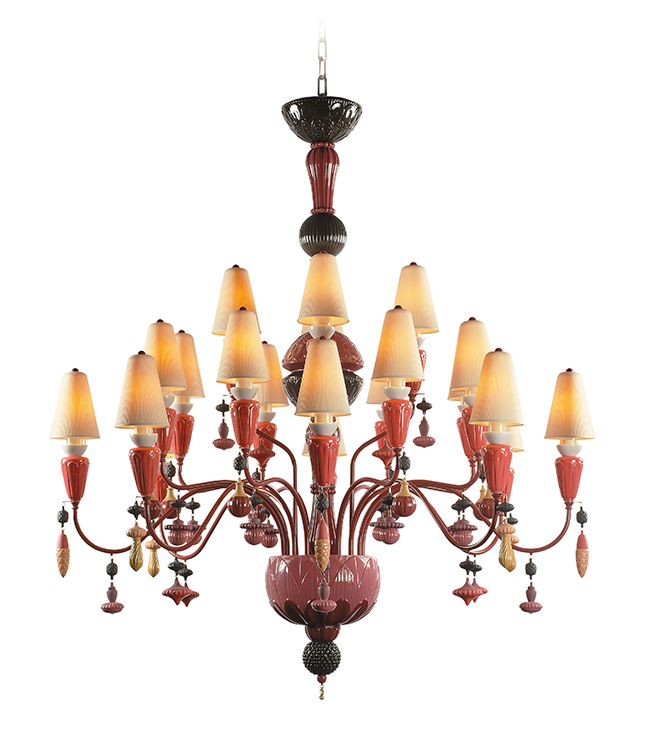 LLADRO' - Ivy & Seed Chandelier Rojo Coral LLADRO' - Ivy & Seed Chandelier Rojo Coral