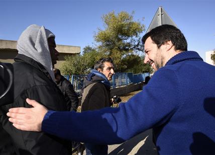 Salvini al mercato di Sant'Elia a Cagliari