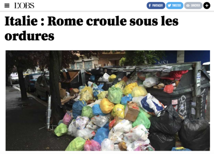 M5s, Roma come Calcutta affoga nei rifiuti. La stampa estera boccia la Raggi