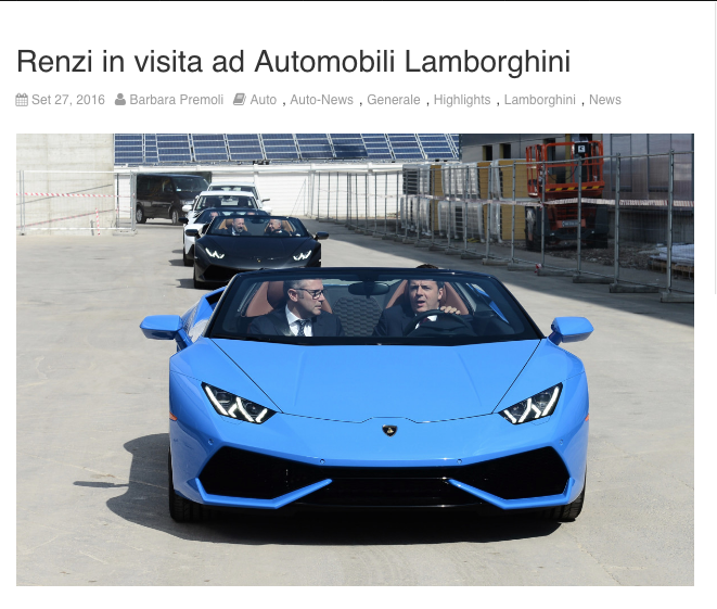 matteo renzi lamborghini