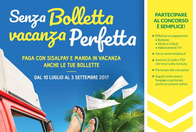 Tempo fino al 3 settembre per partecipare al nuovo concorso di SisalPay che libera gli italiani dalle incombenze dei pagamenti delle bollette per dieci anni. Tempo fino al 3 settembre per partecipare al nuovo concorso di SisalPay che libera gli italiani dalle incombenze dei pagamenti delle bollette per dieci anni.