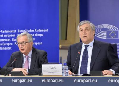 tajani juncker tajani juncker